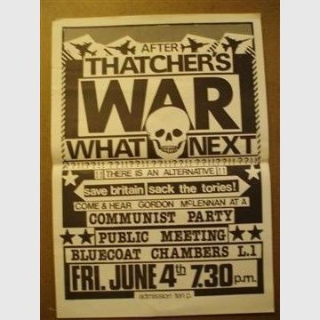 051491 Poster After Thatchers War What Next £5.00